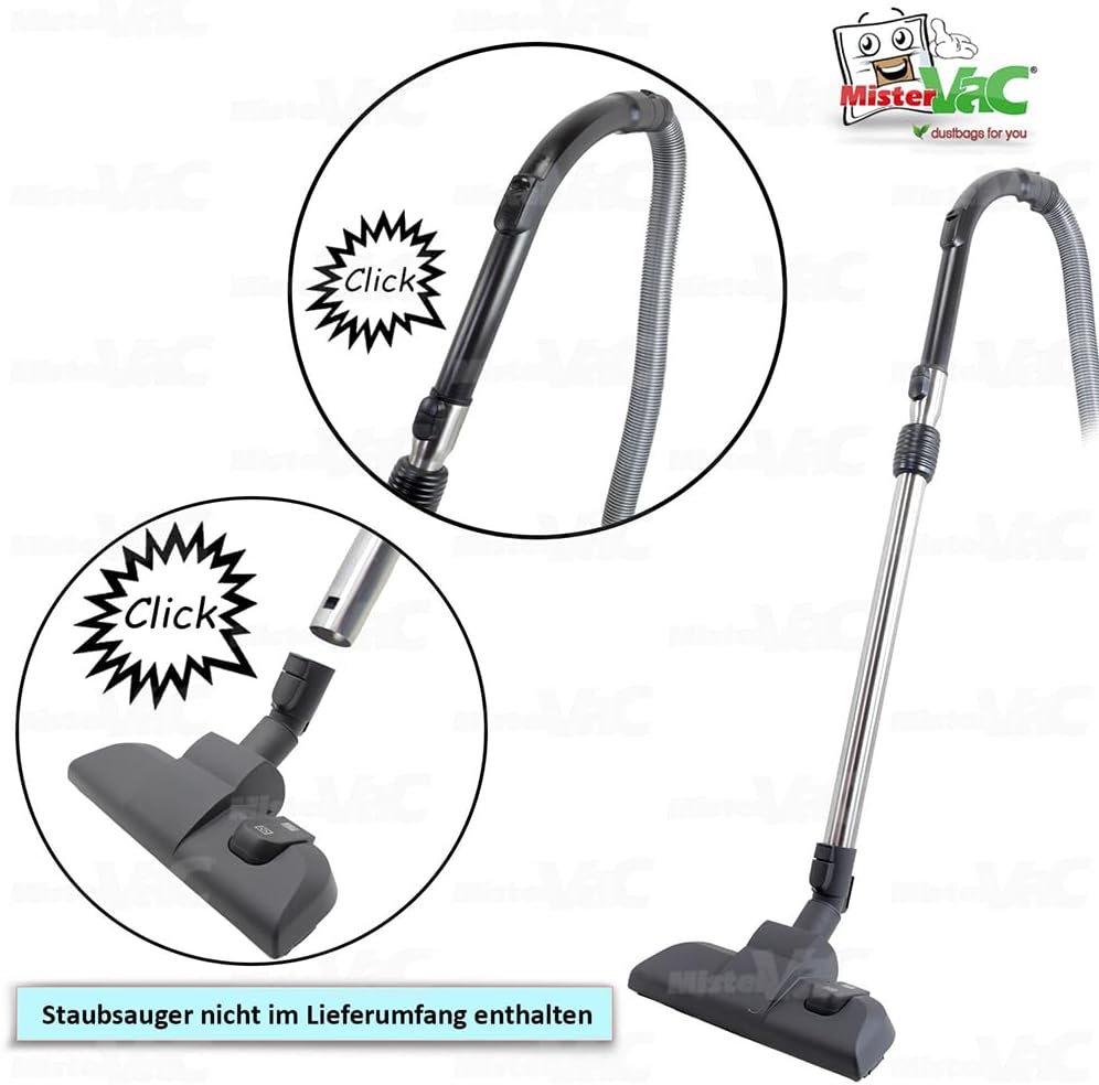 MisterVac Teleskop-Staubsaugerrohr kompatibel mit Miele Blizzard CX1 Cat&Dog PowerLine