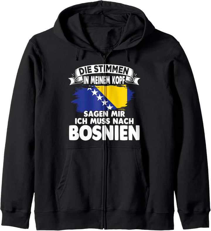 Bosnische Flagge Bosnier Bosnisch Bosnien Kapuzenjacke