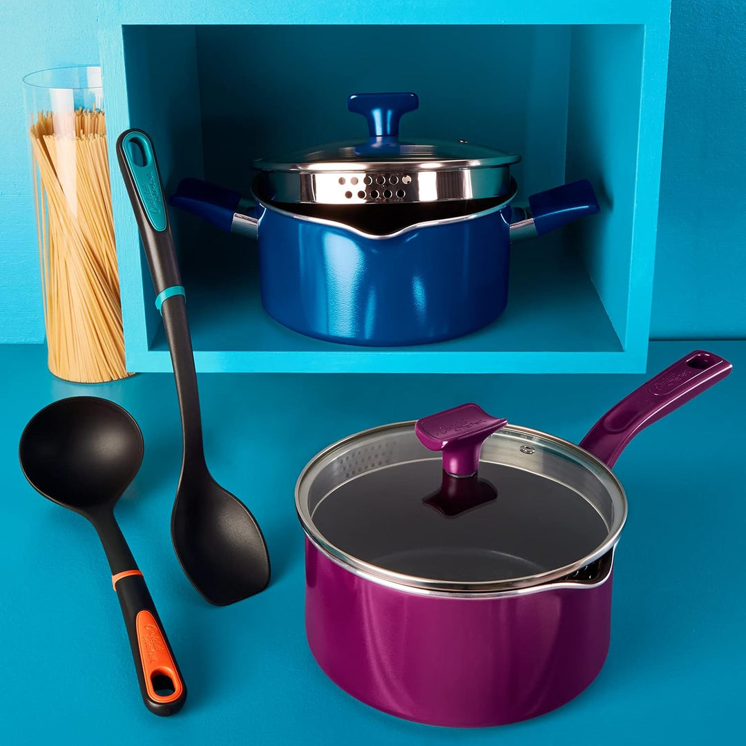 Tefal G804S4 Chefclub Pasta La Vista Kochgeschirr-Set | Titanium Antihaftversiegelung | Thermo-Signa