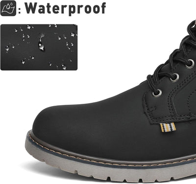 Mishansha Unisex Winterschuhe Winterstiefel mit Warm Gefüttert, Gr. 36-48 38 EU Tinte Schwarz, 38 EU