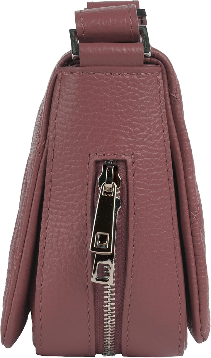 Cluty Umhängetasche Echt Leder Damen - 021375 Alt-rosa, Alt-rosa