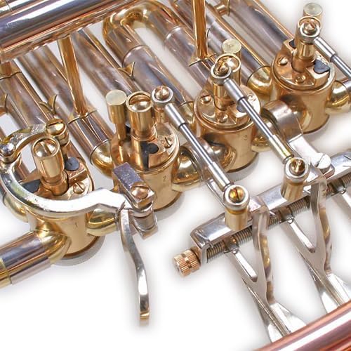 French Horn, B Waldhorn, Goldmessing Mundrohr, 4 Zylinderventile, Abnehmbarer Schallbecher, Koffer