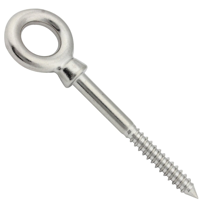 Augbolzen mit Holzgewinde - 5 x 50 mm - 25 Stück - Ringschraube/Augenbolzen - aus Edelstahl A4 V4A -