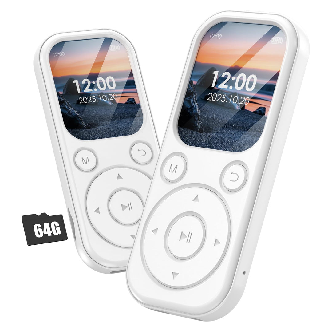 64 GB MP3-Player mit Bluetooth 5.3, tragbarer Musik-Player mit HiFi-Klangqualität und FM-Radio, 300