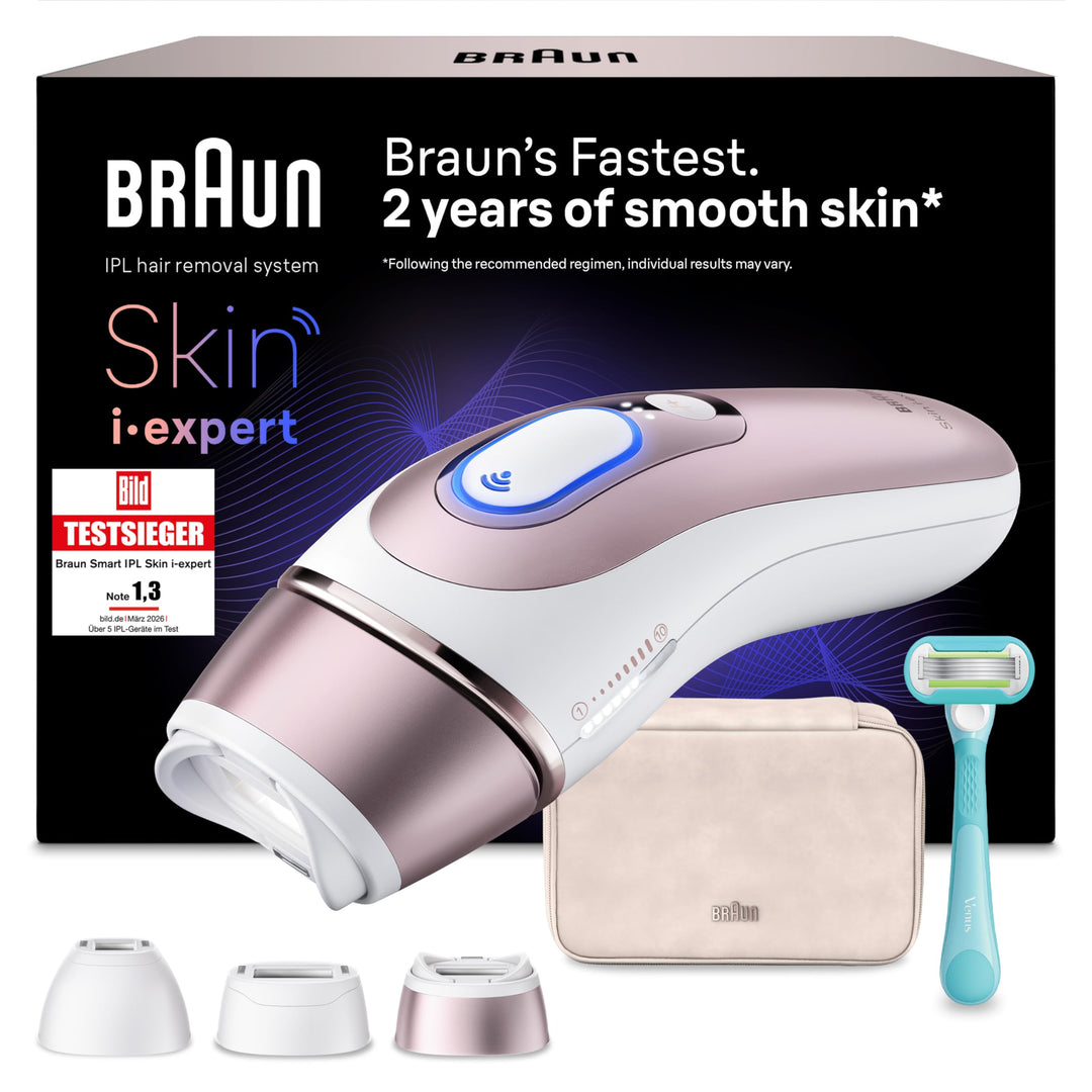 Braun Smart IPL Geräte Haarentfernung Skin i·expert 7 — Professionelle Dauerhafte Laser Haarentfernu