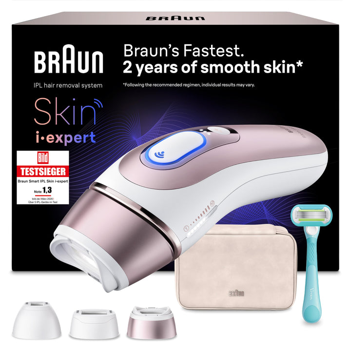 Braun Smart IPL Geräte Haarentfernung Skin i·expert 7 — Professionelle Dauerhafte Laser Haarentfernu