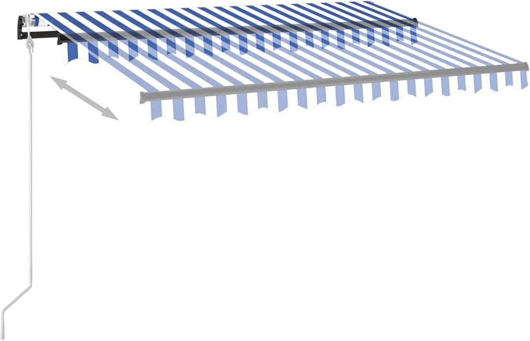 Festnight Markise Automatische Markise mit LED & Windsensor Gelenkarmmarkise Balkonmarkise Sonnensch