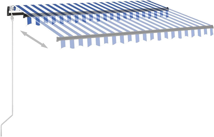 Festnight Markise Automatische Markise mit LED & Windsensor Gelenkarmmarkise Balkonmarkise Sonnensch