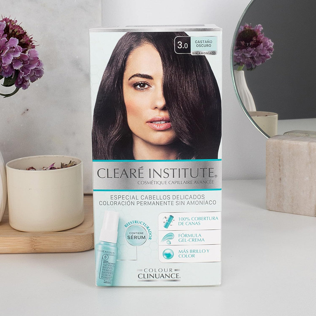 Clinuance | Permanente Coloration ohne Ammoniak | Empfindliches Haar | 3.0 Kastanienbraun Dunkel | 1