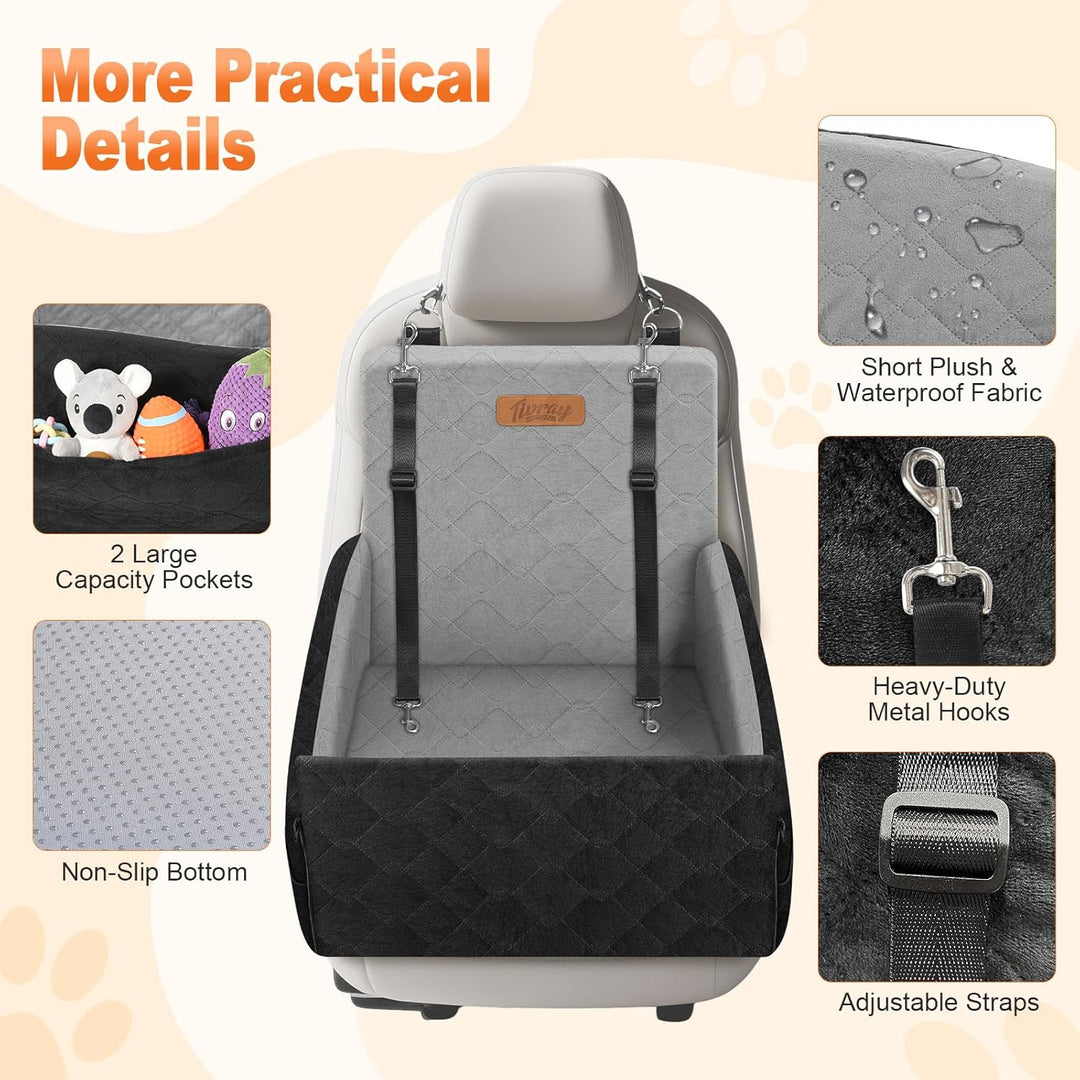Erhöhter Hundesitz fürs Auto, Hunde Autositz für kleine & mittlere Hunde bis 16 kg, Abnehmbar & Wasc