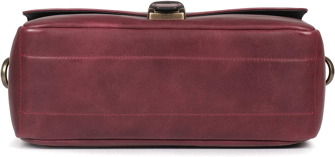 MegaGear MG1703 Torres Umhängetasche für Spiegel-, Sofort- und DSLR-Kameras, echtes Leder, Kastanien