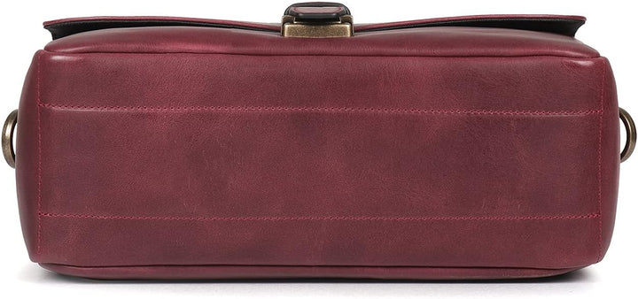 MegaGear MG1703 Torres Umhängetasche für Spiegel-, Sofort- und DSLR-Kameras, echtes Leder, Kastanien