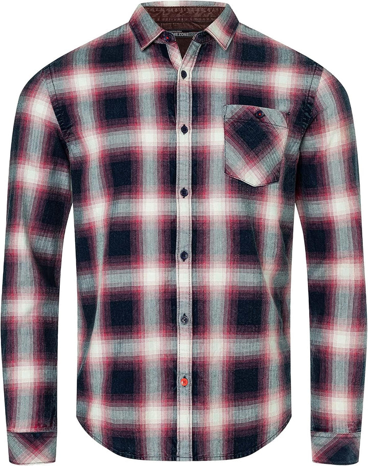 Timezone Herren Effect Weave Check Shirt Hemd M Chili Red Microcheck, M Chili Red Microcheck