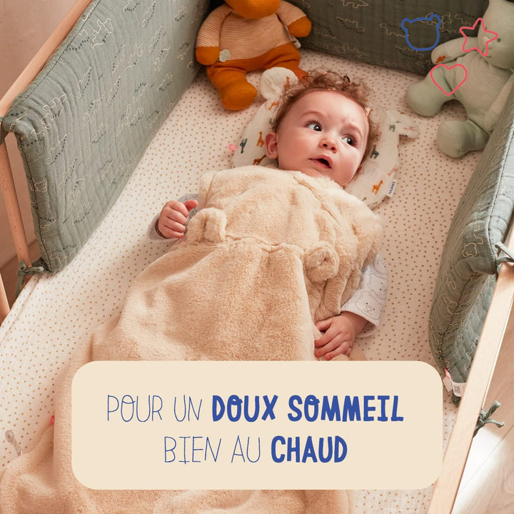 Noukie's - Schlafsack für den Winter, 0-6 Monate (70 cm), Tog 2 bis 3,5 cm, Reissverschluss, Polyest