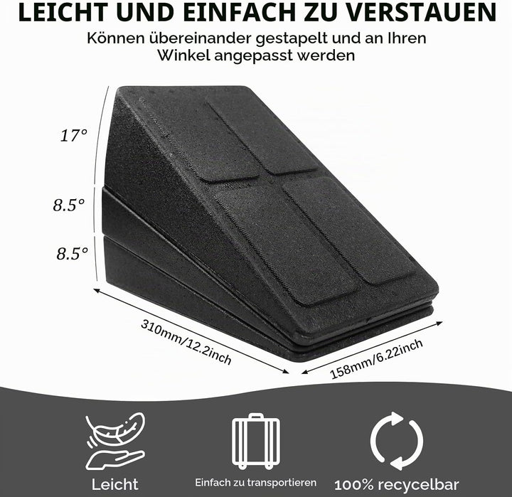 Wadendehner 3er Set Wadentrainer Knieretter Squat Keil Verstellbare Winkel Wadentrainer Keil Waden-S