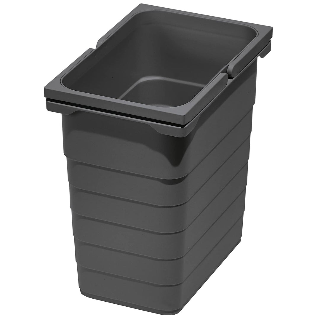 eins2vier Abfallsammler Höhe: 310 mm Volumen 8 Liter 153 x 230 mm dunkelgrau 5050.90 Mülleimer Abfal