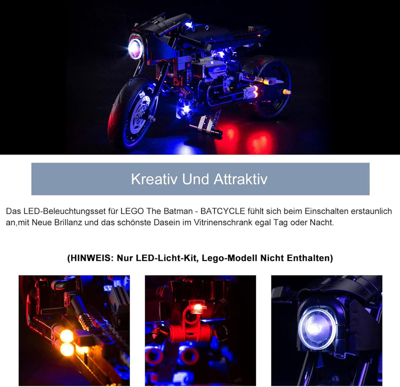 Led Licht Set für Lego 42155 Technic The Batman - BATCYCLE Set (Kein Lego-Modell), Dekorationsbeleuc