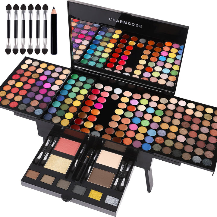Professional Schminkkoffer Damen Mädchen,Makeup Set 190 Farben(Set B) 02, 02
