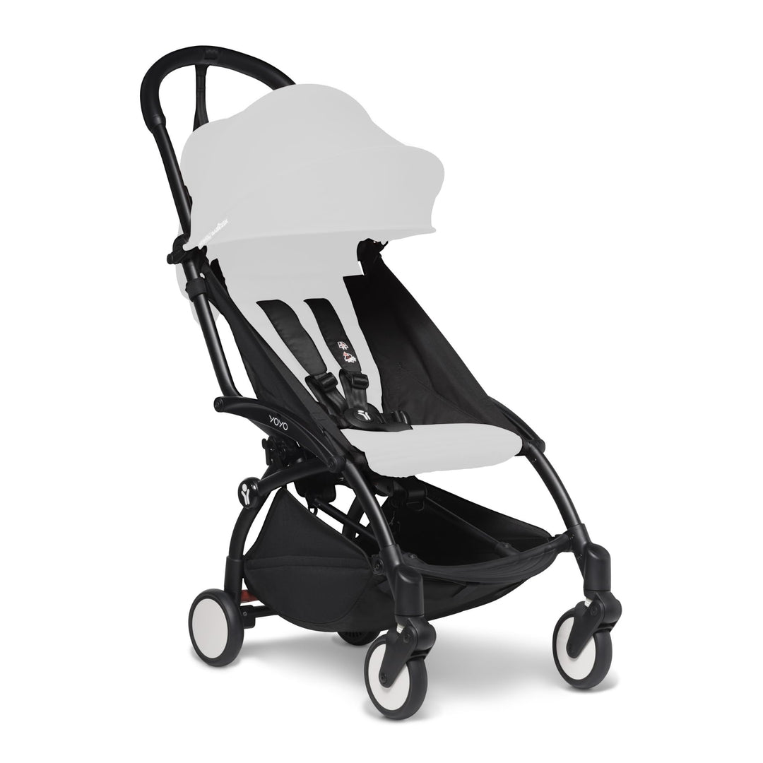 BABYZEN YOYO2 Kinderwagengestell, Black - Textilset nicht inbegriffen - Kommt mit 5-Punkt-Gurt, mehr
