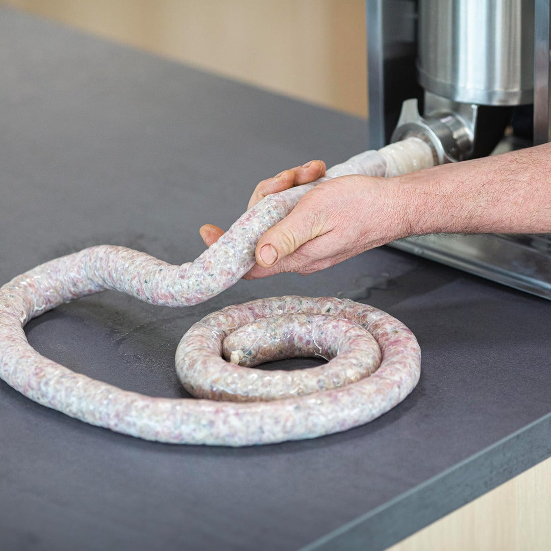 BROWIN® Manuell Wurstfüller aus Edelstahl 311036 | 3 Liter vertikale Wurstmaschine mit Tischklemme |