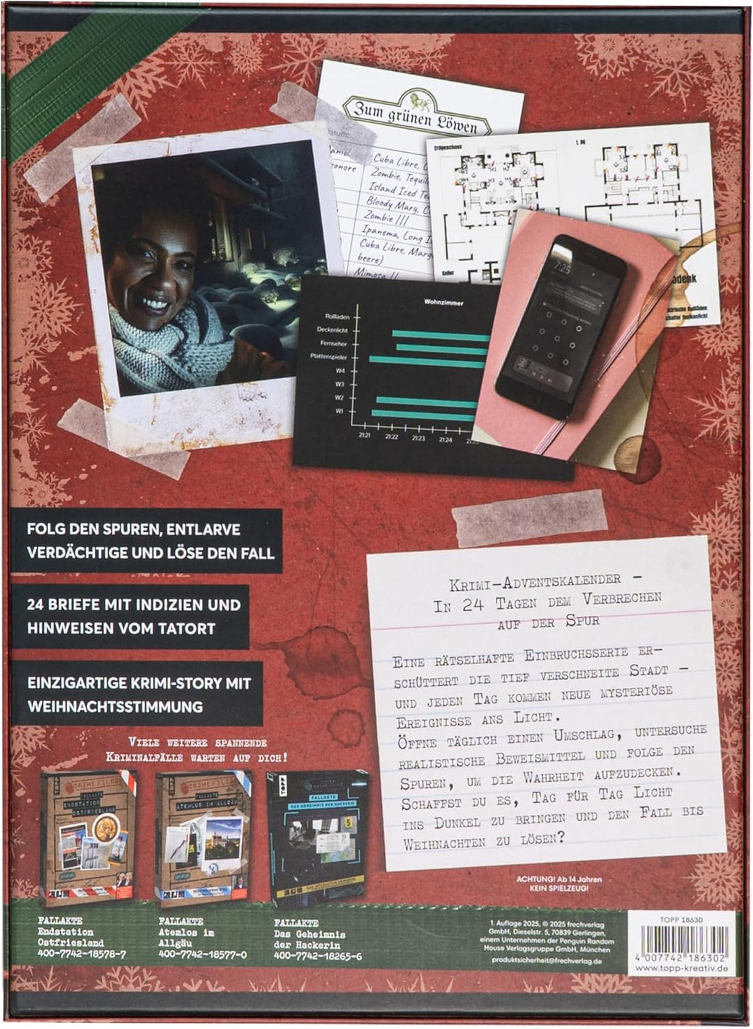 Crime Files – Fallakte: Winter-Einbruch. Der geniale Krimi-Adventskalender. Ermitteln und Rätseln –