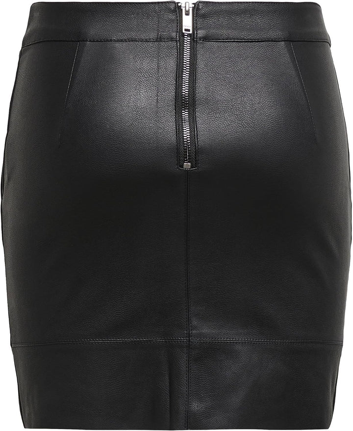 ONLY Damen Onljulie Fauxsuede Bonded Skirt OTW Noos Rock 36 Schwarz, 36 Schwarz