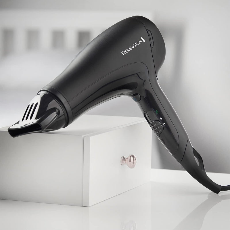 Remington Haartrockner Ionen [leicht & kompakt] Power Dry (2000 W, kompaktes Design, Stylingdüse, 3