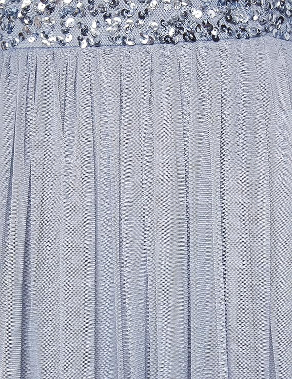 Maya Deluxe Damen Maxikleid Brautjungfer Neckholder Pailletten Verziert Abschlussball Hochzeit Dleid