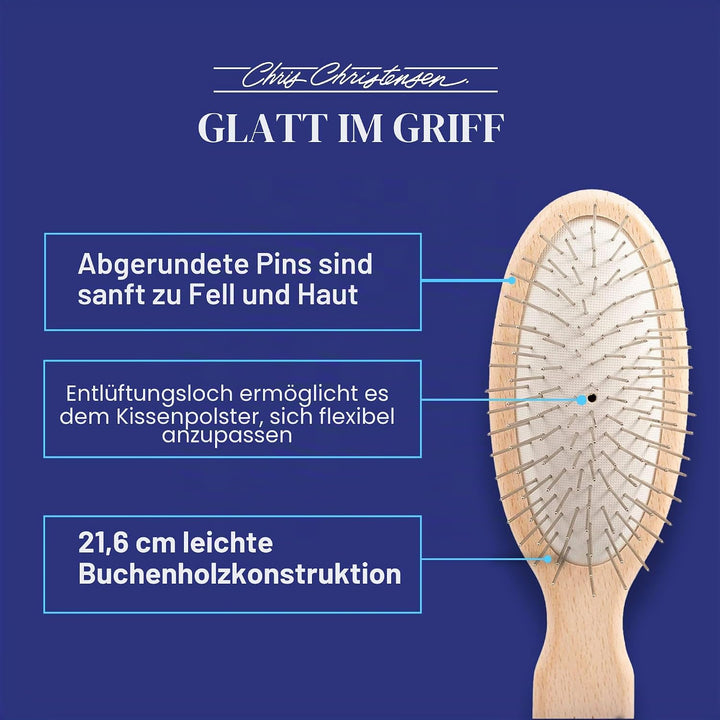 Chris Christensen Oval Pin Brush Original for Pets 20mm braun 20mm, braun 20mm