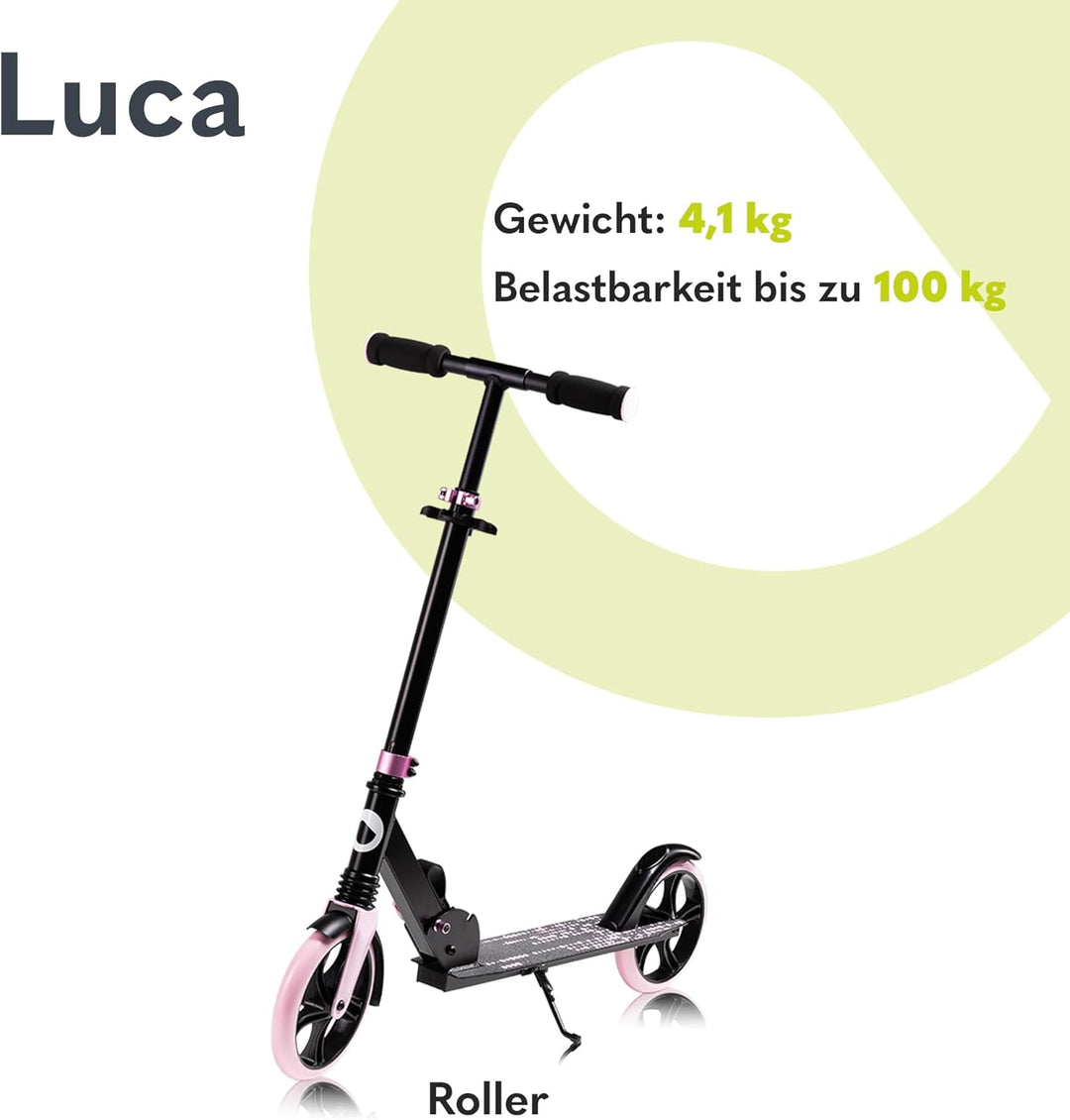 LIONELO Luca Klappbarer Roller für Kinder und Erwachsene bis 100kg Verstellbar und leicht nur 4kg Ro