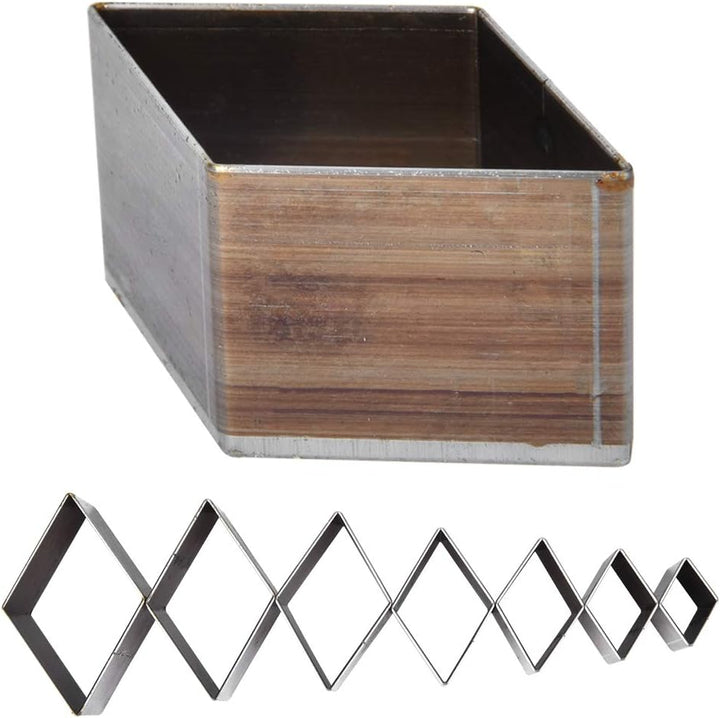 Stanzen Schneide, 7 Stück 20-50mm Stanzwerkzeug Lederhandwerk DIY Quadrat Schneidform für Lederhandw