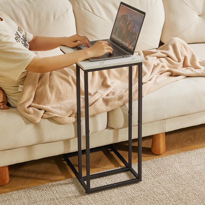 Aibiju 2 Stücke C-Form Beistelltisch, Betttisch Laptoptisch, Couchtisch Klein, Nachttisch Modern, We