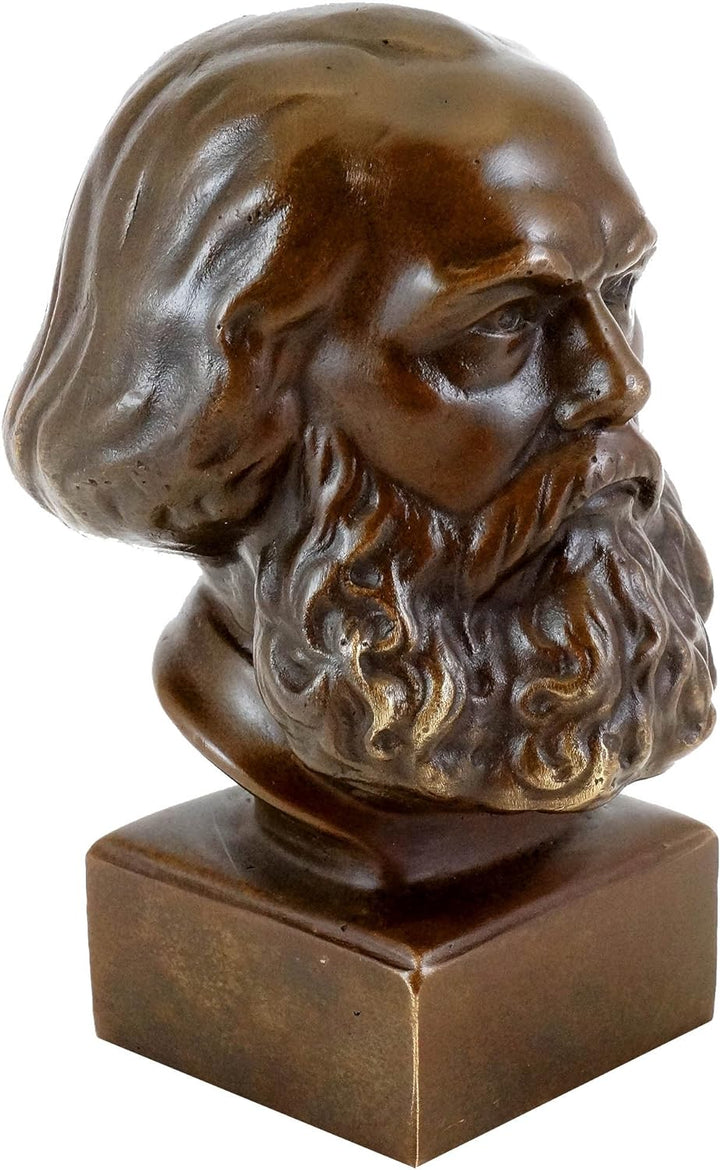 Kunst & Ambiente - Bronzefigur/Bronzekopf - Karl Marx Büste - Figur - signiert - Bronze Büste - Skul