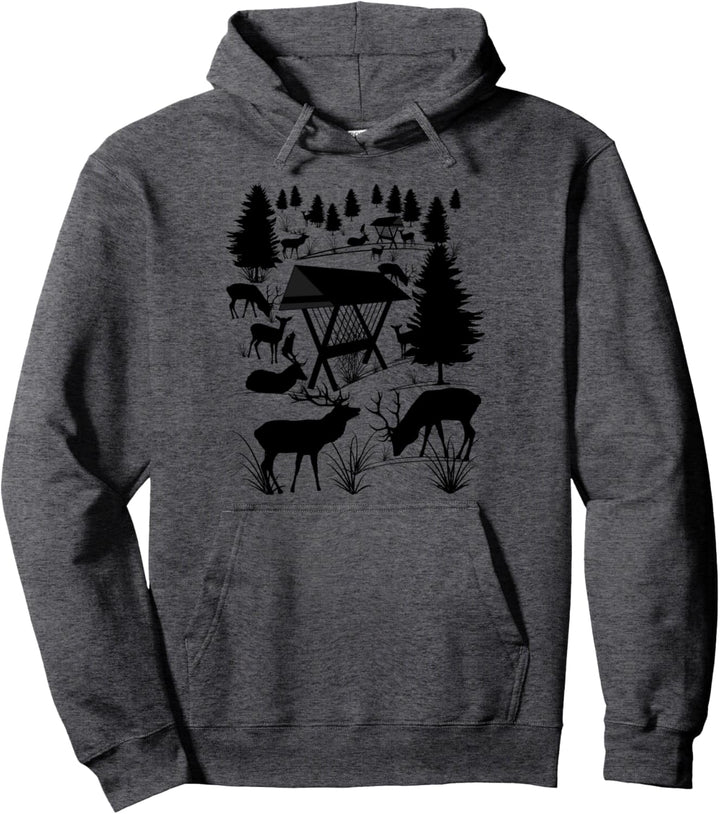 Hirsche und wilde Rehe im Wald Rotwild, Hirsch, Rehbock, Reh Pullover Hoodie