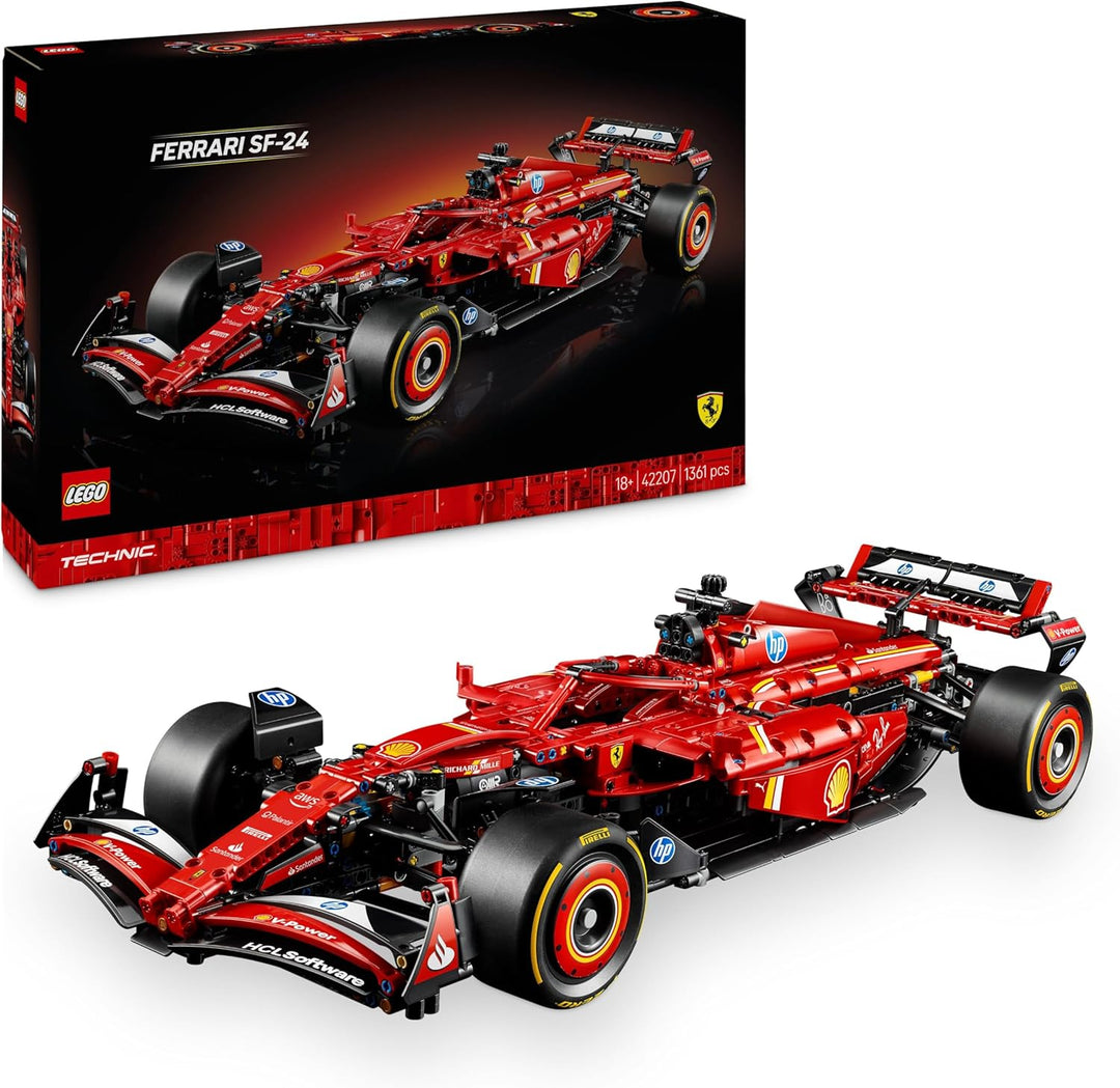 LEGO Technic Ferrari SF-24 F1 Rennauto - Modellauto für Erwachsene - Formel 1 Set zum Sammeln - V6-M