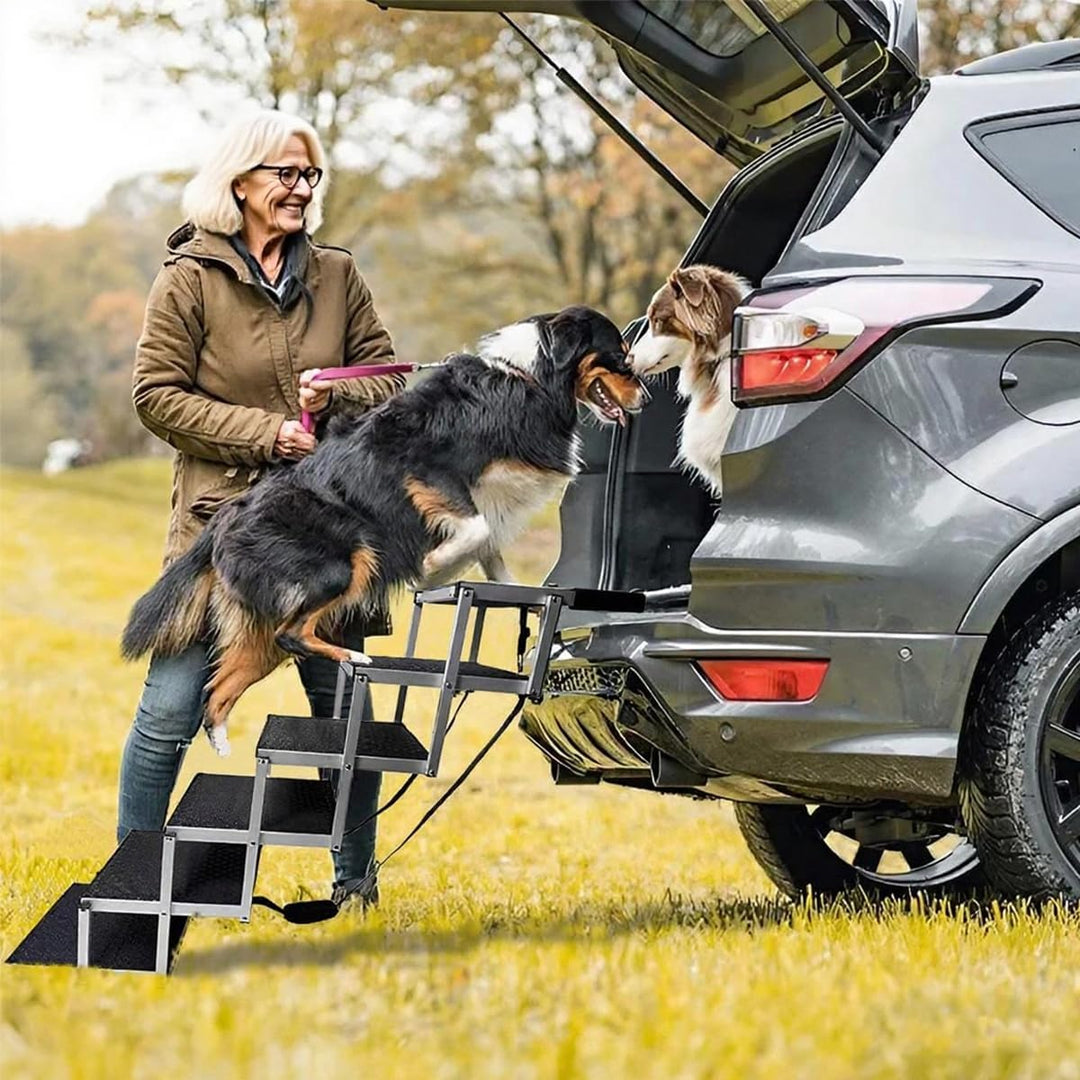 Hundetreppe Auto, 6-stufige Hundetreppe Grosse Hunde bis 70kg, Ideal für Grosse Hunde & ältere Tiere