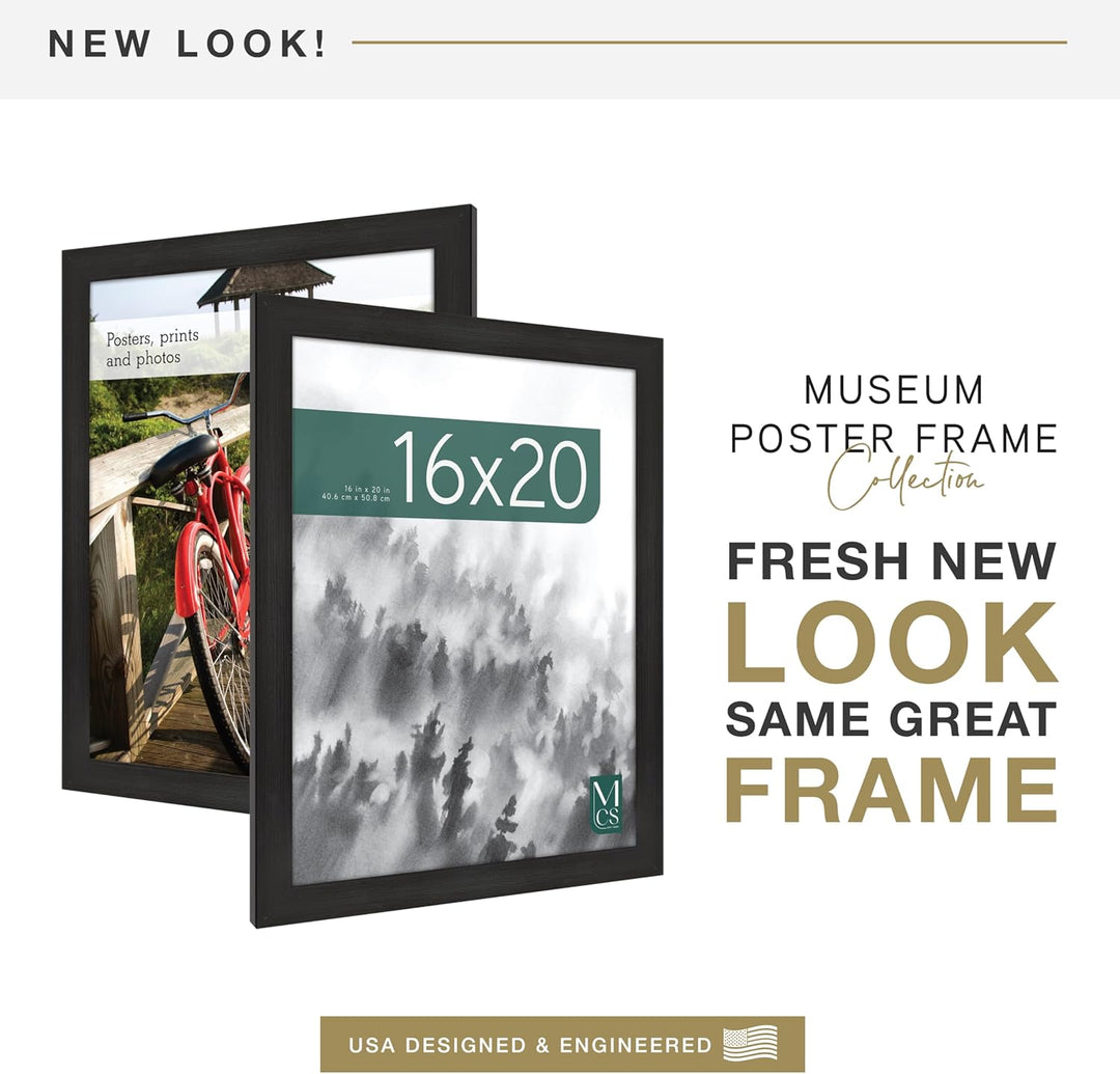 MCS Museum Poster Rahmen, Plastik, Onyx-Holzmaserung, 16 x 20 Inch Onyx-holzmaserung 16 x 20 Inch, O