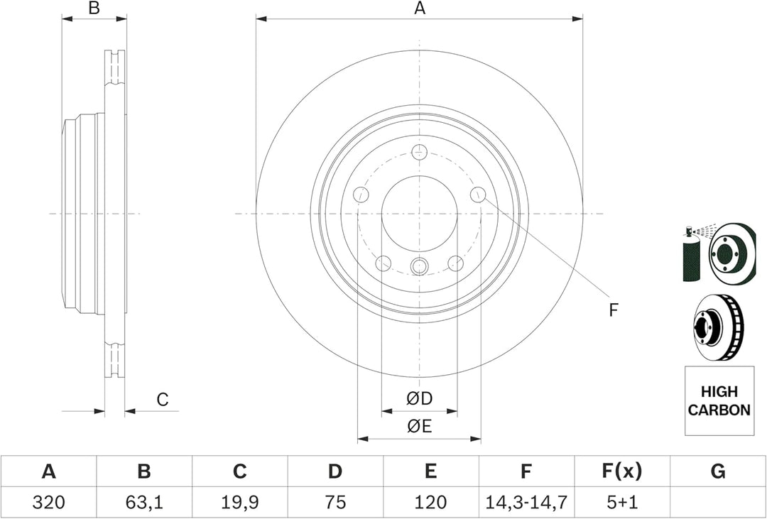 Bosch BD995 Bremsscheiben - Hinterachse - ECE-R90 Zertifizierung - zwei Bremsscheiben pro Set