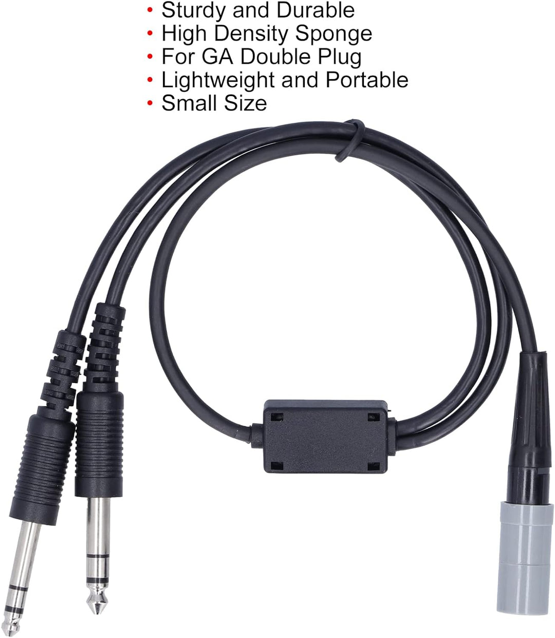 PUSOKEI Aviation Headset Adapter GA Headset auf Helikopter Adapter 58cm/22.8in Kabellänge Helikopter