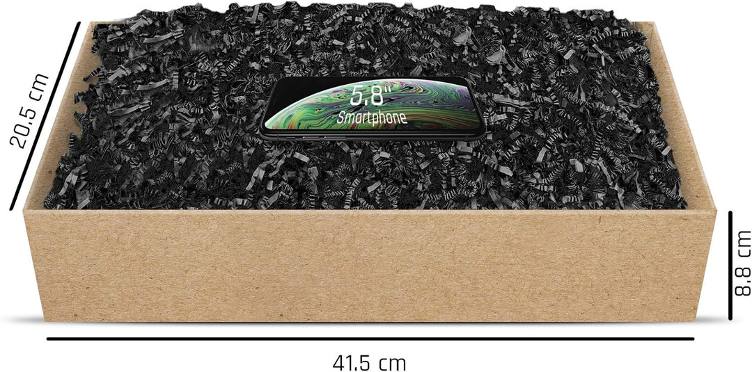 SizzlePak umweltfreundliches Papierfüllmaterial viele Farben 125g-1kg (schwarz, 500g) Schwarz 500g,