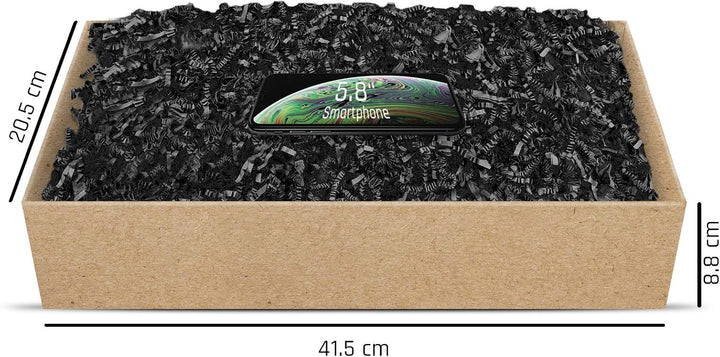 SizzlePak umweltfreundliches Papierfüllmaterial viele Farben 125g-1kg (schwarz, 500g) Schwarz 500g,
