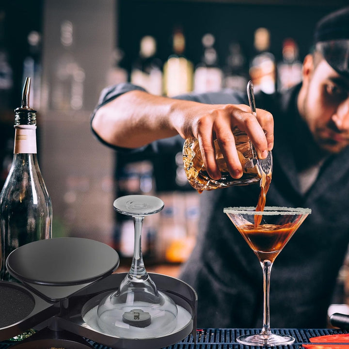 Westmark Glasumrander Meggy – praktisches Bar-Zubehör zum Garnieren von Cocktail-Gläsern, 3 Fächer f