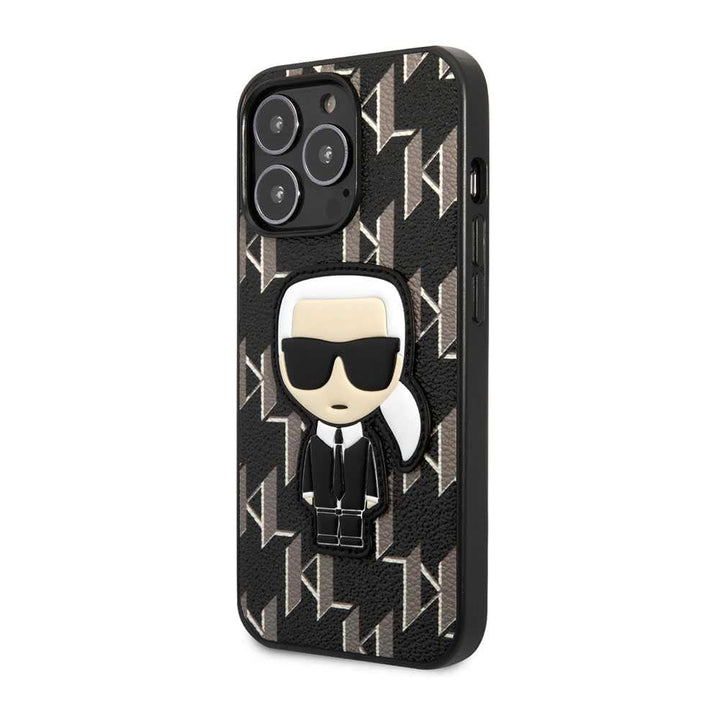 Karl Lagerfeld KLHCP13LPMNIKBK Hülle für iPhone 13 Pro / 13 6,1" hardcase Schwarz Monogram Ikonik Pa