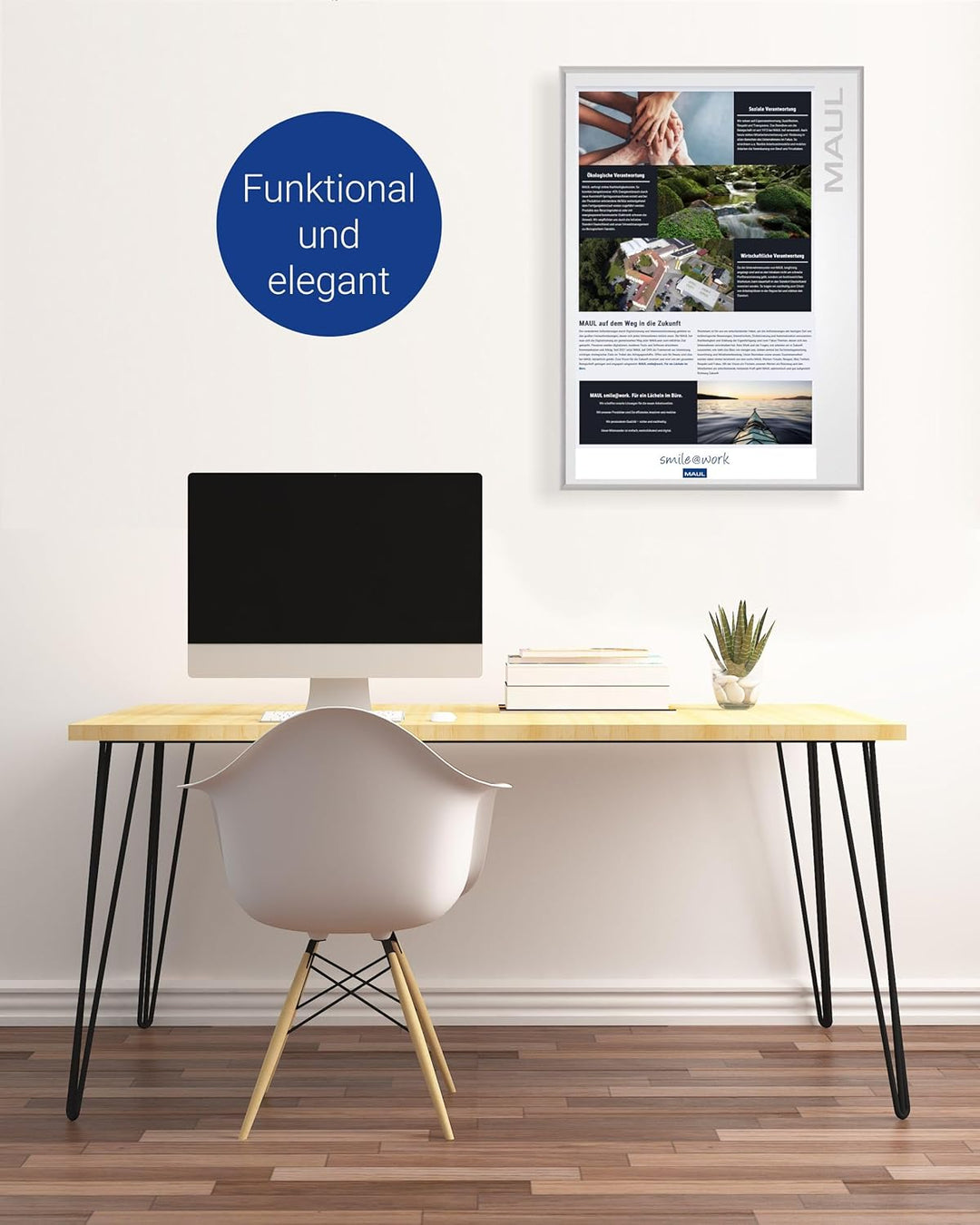 Maul Klapprahmen MAULstandard A0 | Bilderrahmen für Poster, Werbemittel &amp; Fotos | Robuster Rahmen mi