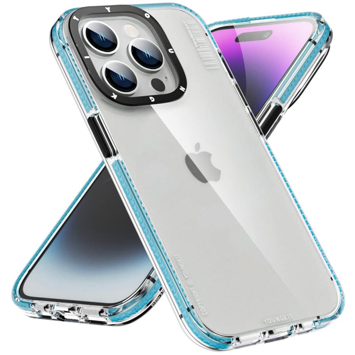 YOUNGKIT für iPhone 14 Pro Hülle, Stossfeste Kratzfeste Schutzhülle Slim Klar Case Dünne Griffige Tr