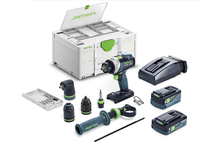 Festool Akku-Schlagbohrschrauber TPC 18/4 5,0/4,0 I-Set/XL QUADRIVE (mit Akkupacks, Schnellladegerät