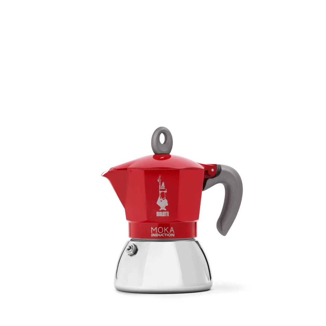Bialetti - Moka Induction, Moka-Kanne, Geeignet für Alle Herdarten, 4 Tassen Espresso (150ml), Rot 4