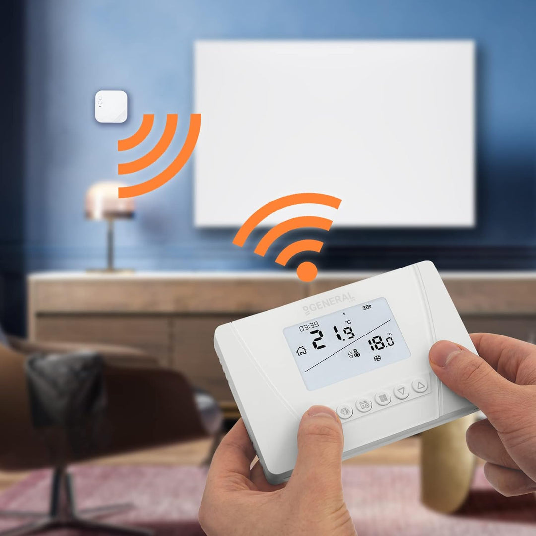 Programmierbares Funk-Thermostat Raumregler Set Mi-300S RF für Fussbodenheizung, Heizkessel, Elektro