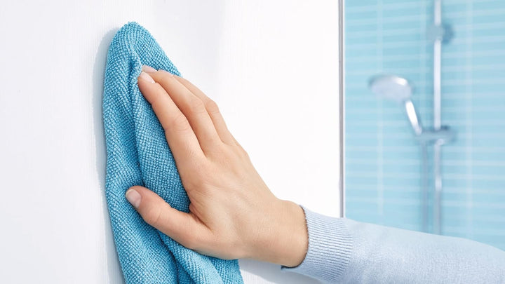 tesa ALUXX Eck-Duschablage, Aluminium, verchromt, garantiert rostfrei, inkl. Klebelösung, 238 mm x 2