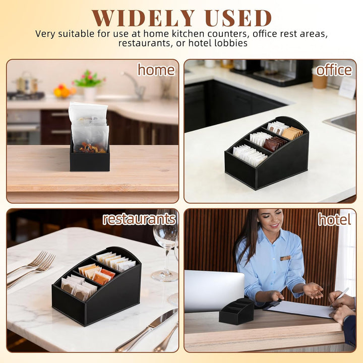 Garneck 2 Stück Aufbewahrungsbox für Kaffeesahne Portionspackungen mit Separatem Gitterdesign aus Ac
